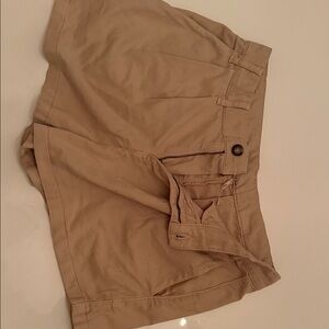 Free People  Khaki Flat Front Shorts